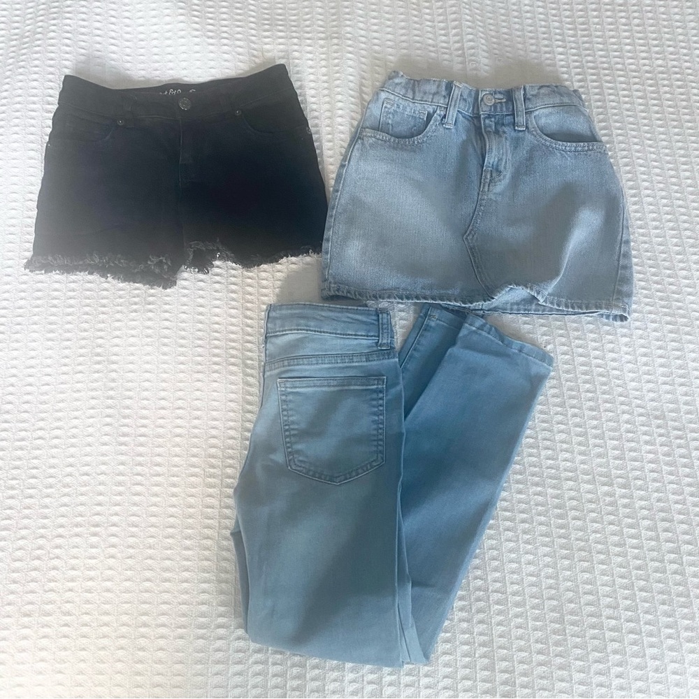 Girls size 8 denim bottoms bundle